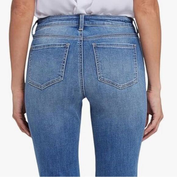 NYDJ 14 Blue Fray Hem Crop Ankle Jeans - Picture 4 of 4